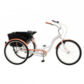 Schwinn Meridian Adult Tricycle, Single Speed, 26-inch Wheels, White
